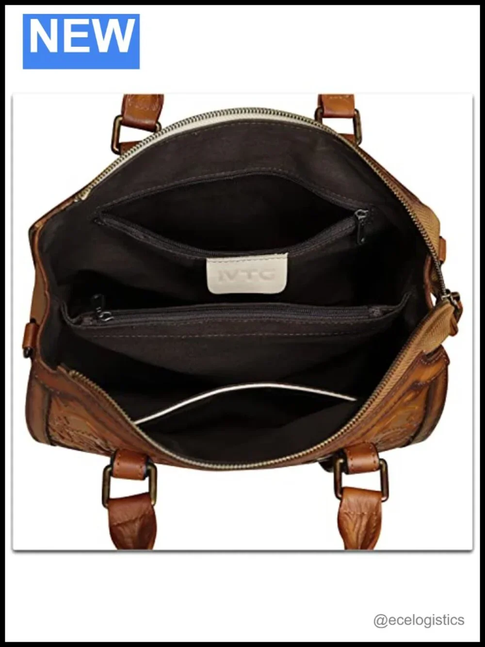 Genuine Leather Embossed Satchel Handbag Top Handle Crossbody Hobo Purse